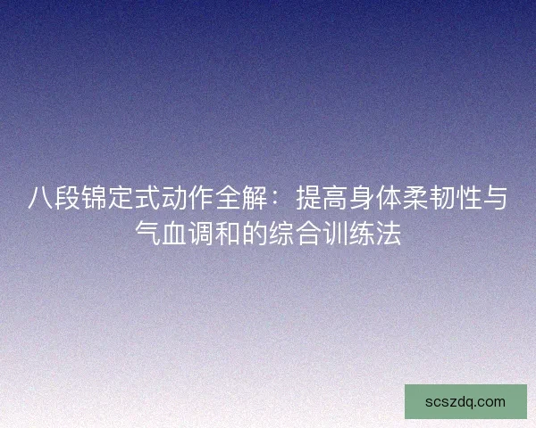八段锦定式动作全解：提高身体柔韧性与气血调和的综合训练法